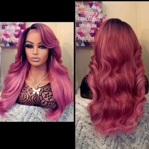 Human Hair Blended lace front wig
